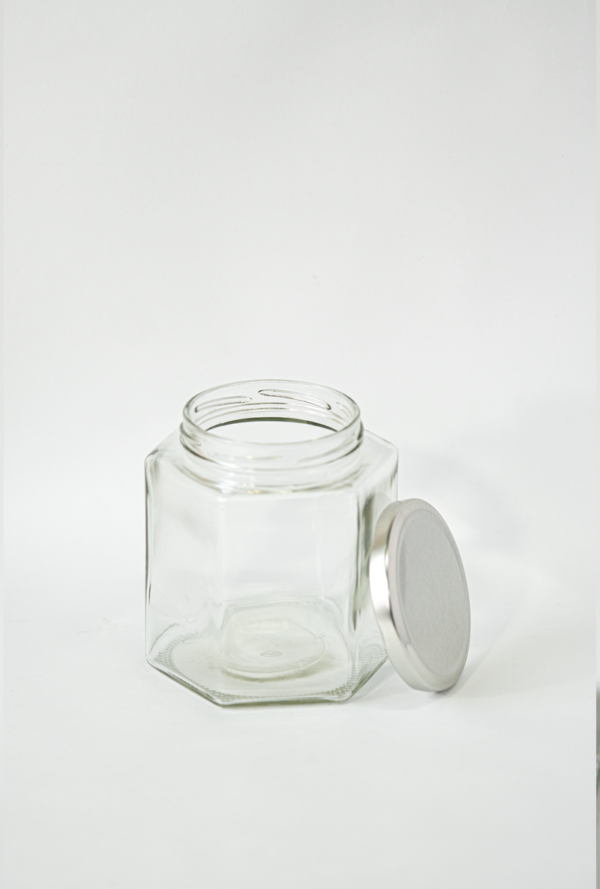 REF 1073 – POTE VIDRIO COÑAC TR ALUMINIO 700 ML NATURAL - Imagen 2